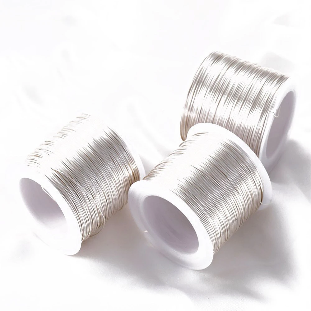 5 Meters 0.3mm-0.6mm Silver Gold Plated Copper Wire For Jewelry Making DIY Beading Wire Jewelry Cord String For Craft Making