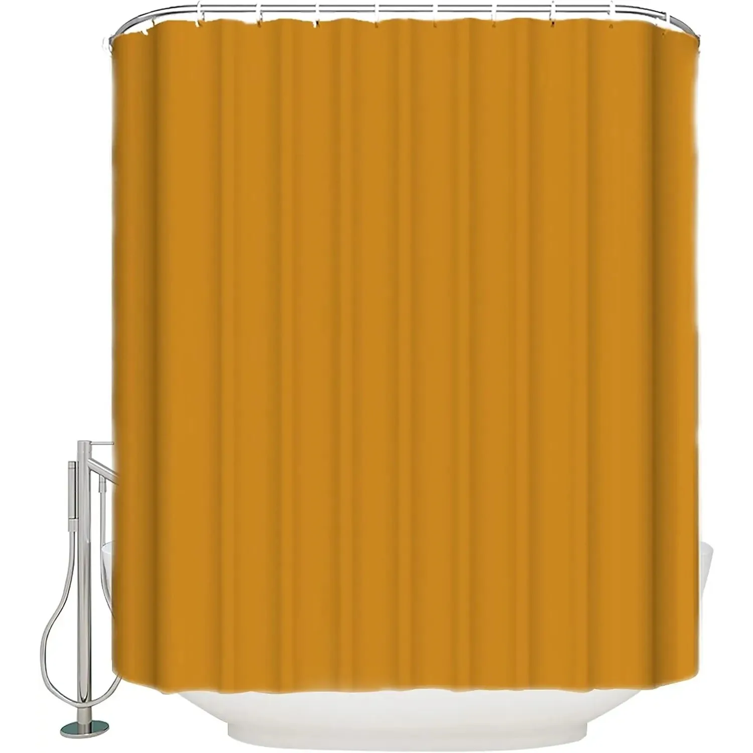 Klassischer Einfarbiger Duschvorhang Moderner Luxus-Badvorhang mit Haken für Landhaus-Raumtrennung Hotel-Badewanne, Polyester