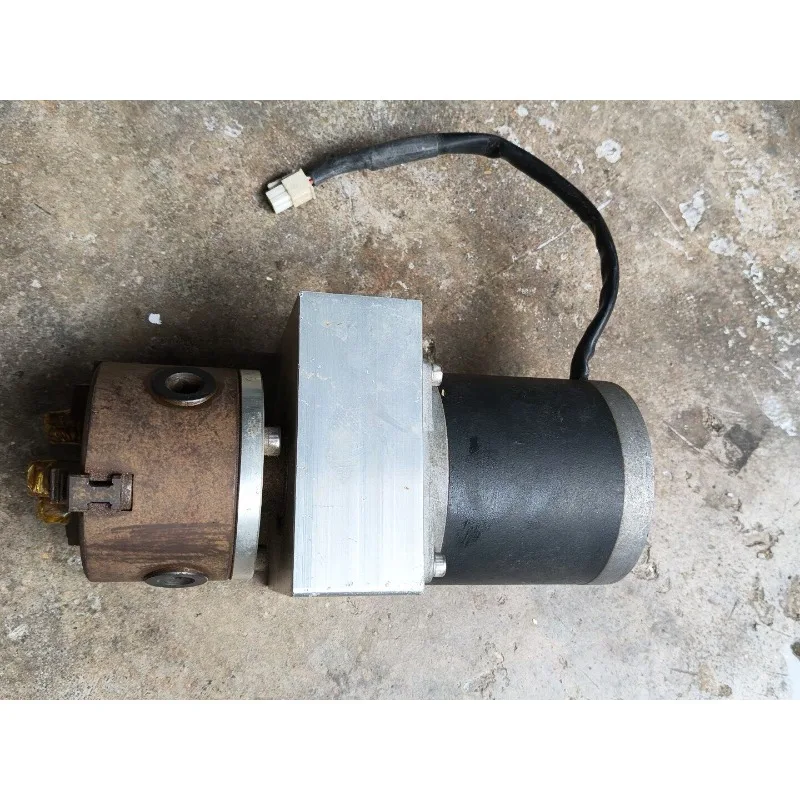 86HS38-01A Servo Motor 80mm Rotary Chuck 50mm Thick Disassembled Slight Wear Fully Functional for Laser Marking Engraving