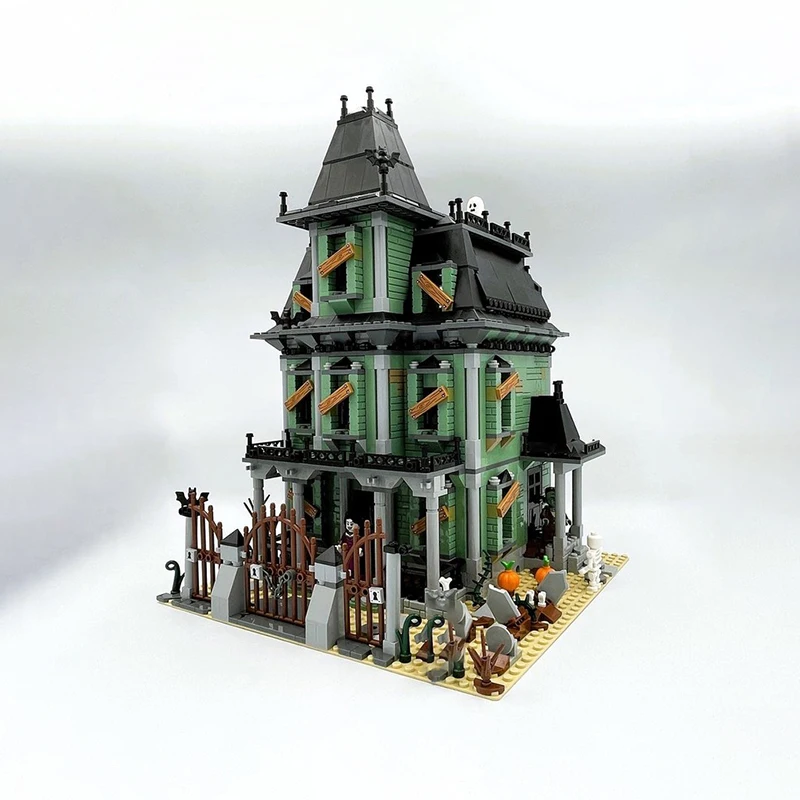 Prachtig nieuw product MOC bouwsteenmodel monster spookhuis technologie modulaire kinderspeelgoed cadeau DIY set