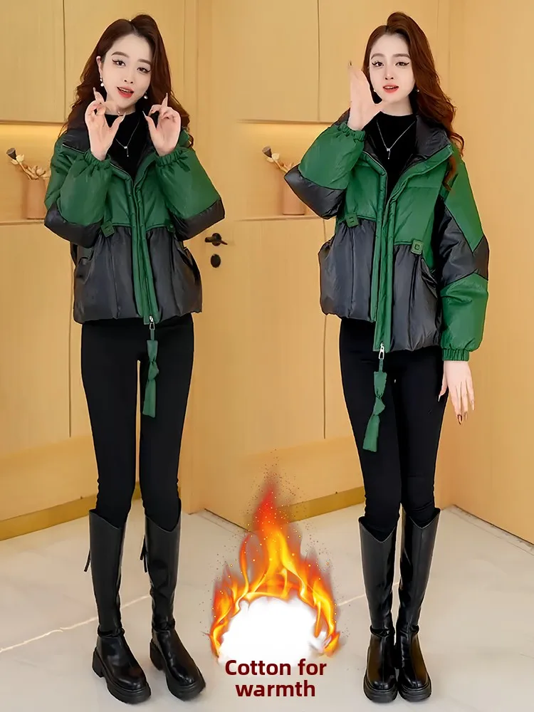 

Faionable Thiened ort Jaet Women's Winter Coat Warm Fce Lined Loose Fit ular Sle Commute Korean Sle Jaet