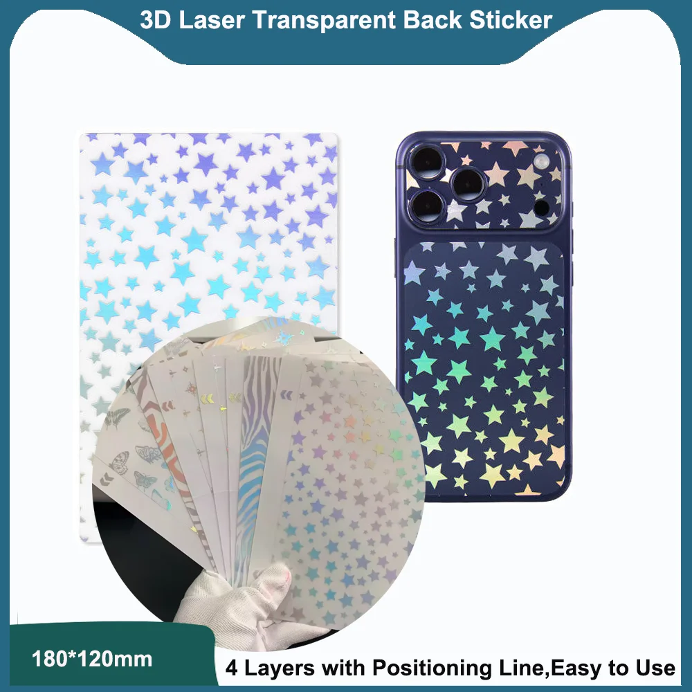 Sunshine 50pcs 3D Transparent TPU Hydrogel Film Screen Protector With Star Pattern Back Skin Stickers for Y22 Cutting Plotter
