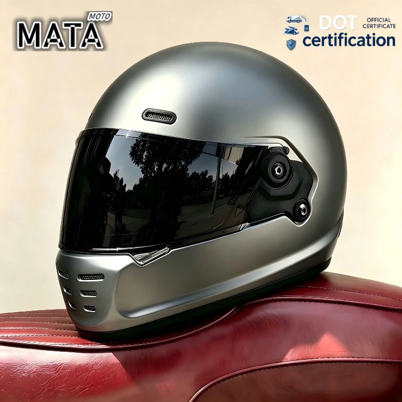 MTN Classic Design Retro Full Face Motorcycle Helmet DOT Approved Adult Off Road Motorcycle Helmet Capacite Casco Moto