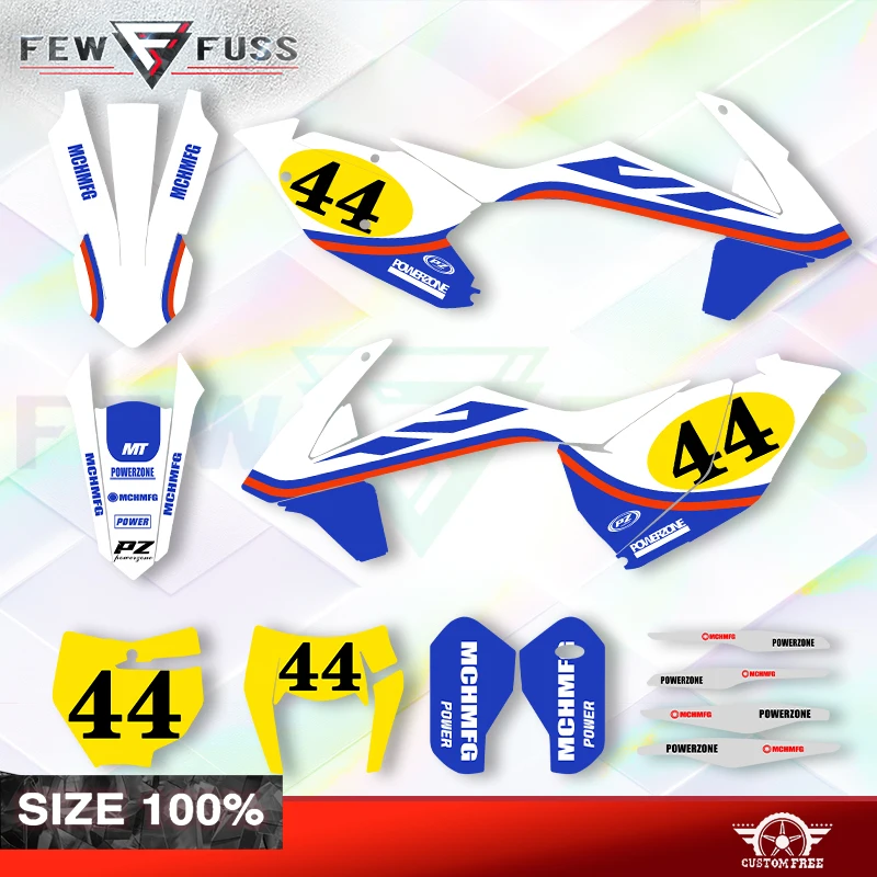 Fewfuss Holographic Chrome Racing Decal Graphics Kit fits KTM SX-F 2016,2017,2018 EXC 2017,2018,2019 Dirt Bike Stickers 003