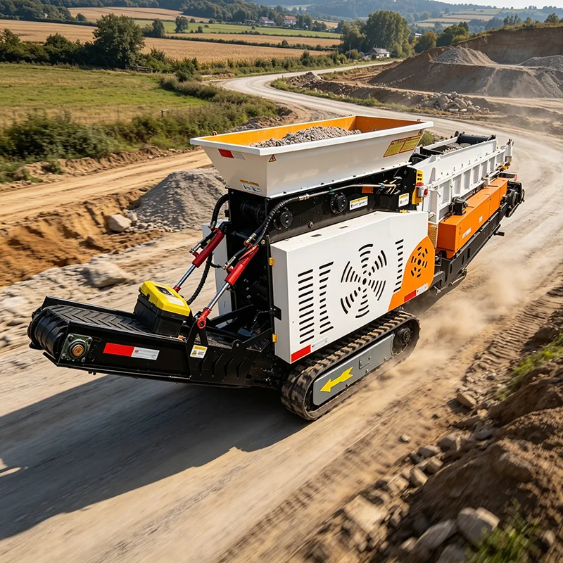 High Efficiency Small Crawler Mobile Crushing Station Diesel Engine Stone Crusher For Mining Quarry Aggregate Production Line