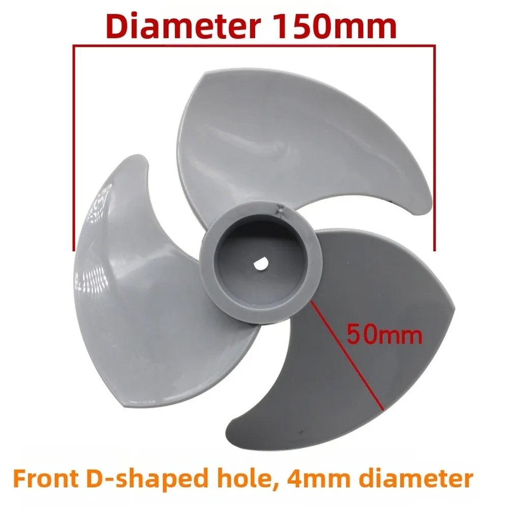 15cm/17cm Electric Fan Blade 3-Blade Replacement PP Plastic Low Noise Cooling Fan Propeller Heat Resistant Easy Install Home Fan