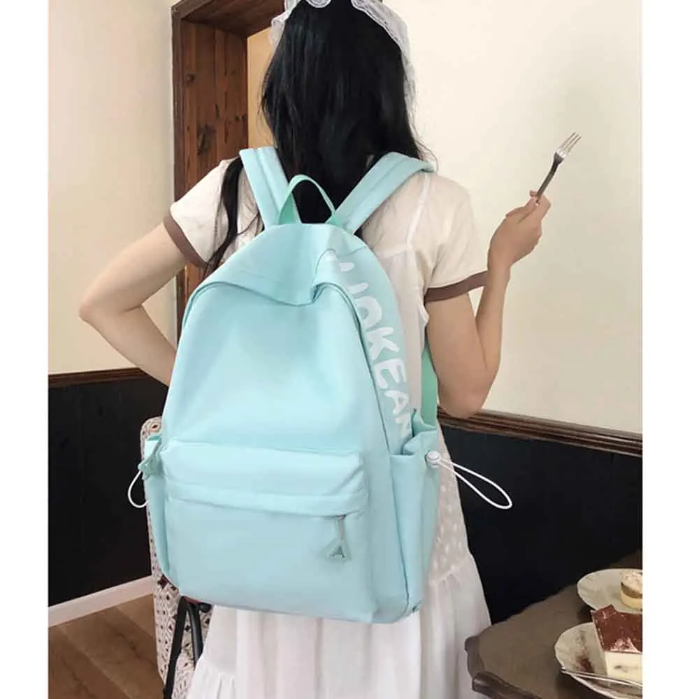 Personalized New Minimalist Style Student Backpack,Custom With Any Name Junior High School Backpack, Women's Travel Backpack