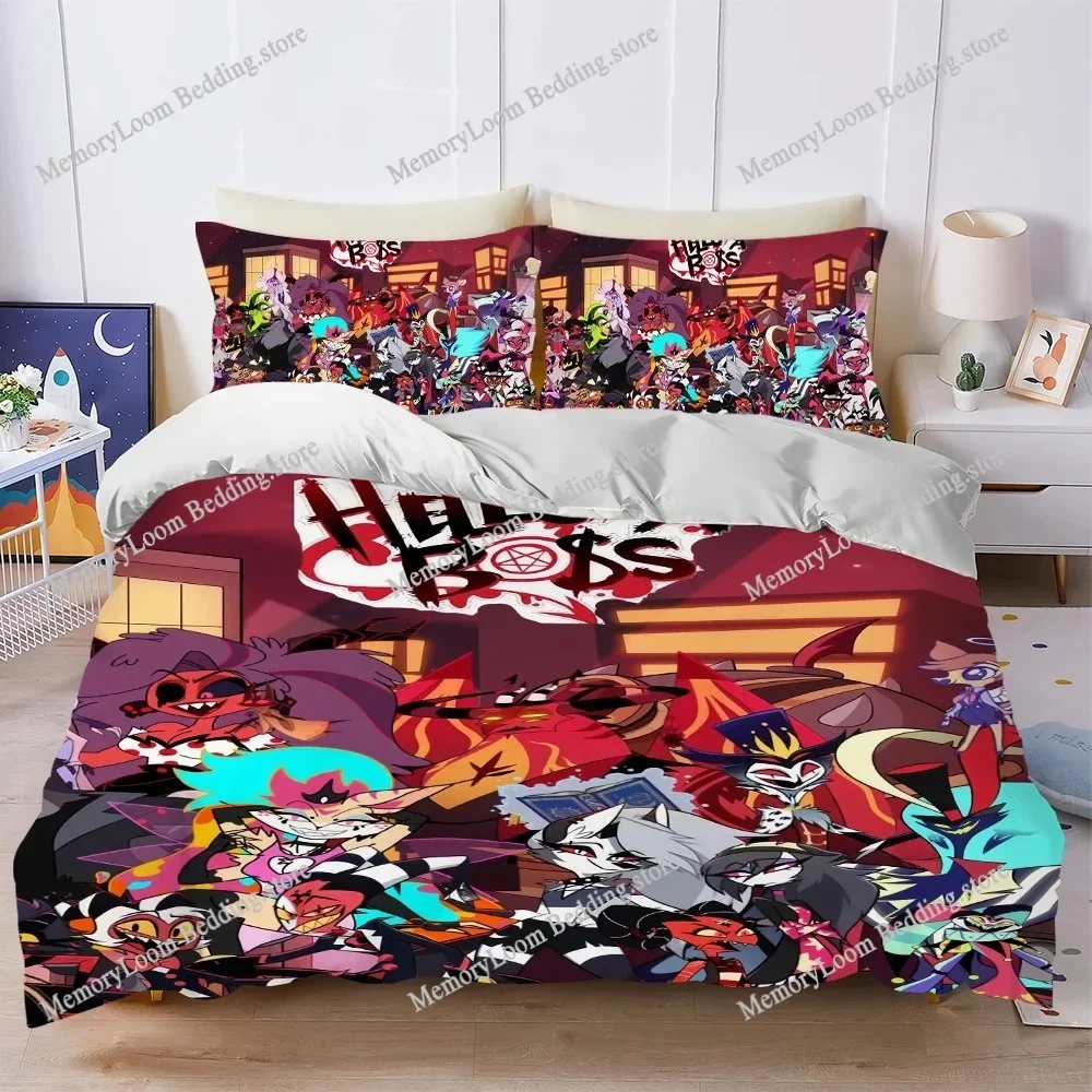 

Cartoon H-Helluva-Boss Duvet Cover Set Home Style Bedding Soft Laundry Cotton Bed Four Seasons Student Dormitory Home Textile741