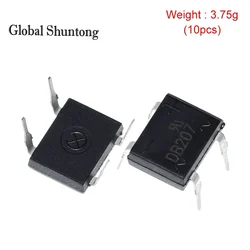 10pcs/lot diode bridge retifica DB104 DB106 DB207 DIP-4 DB207S DIP4 2A 1000V power  rectifier 1000v electronic components