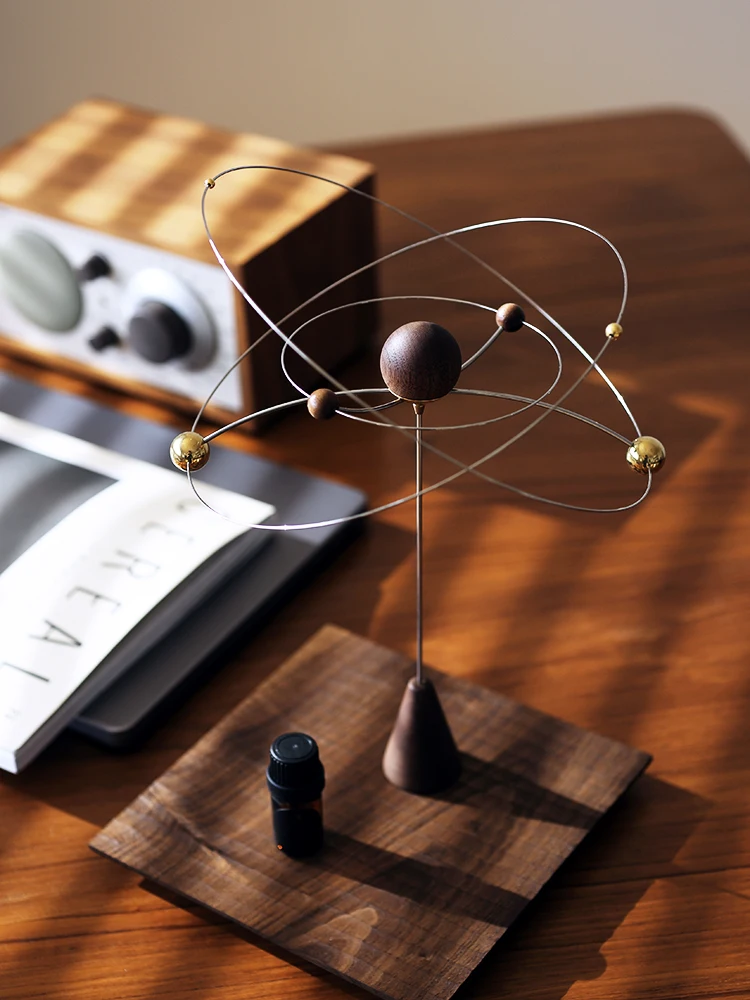 Planetary Aromatherapy Wood Simple Household Desktop Decoration Levitating Planet Designer Galaxy Balance Diffuser Wedding Gift