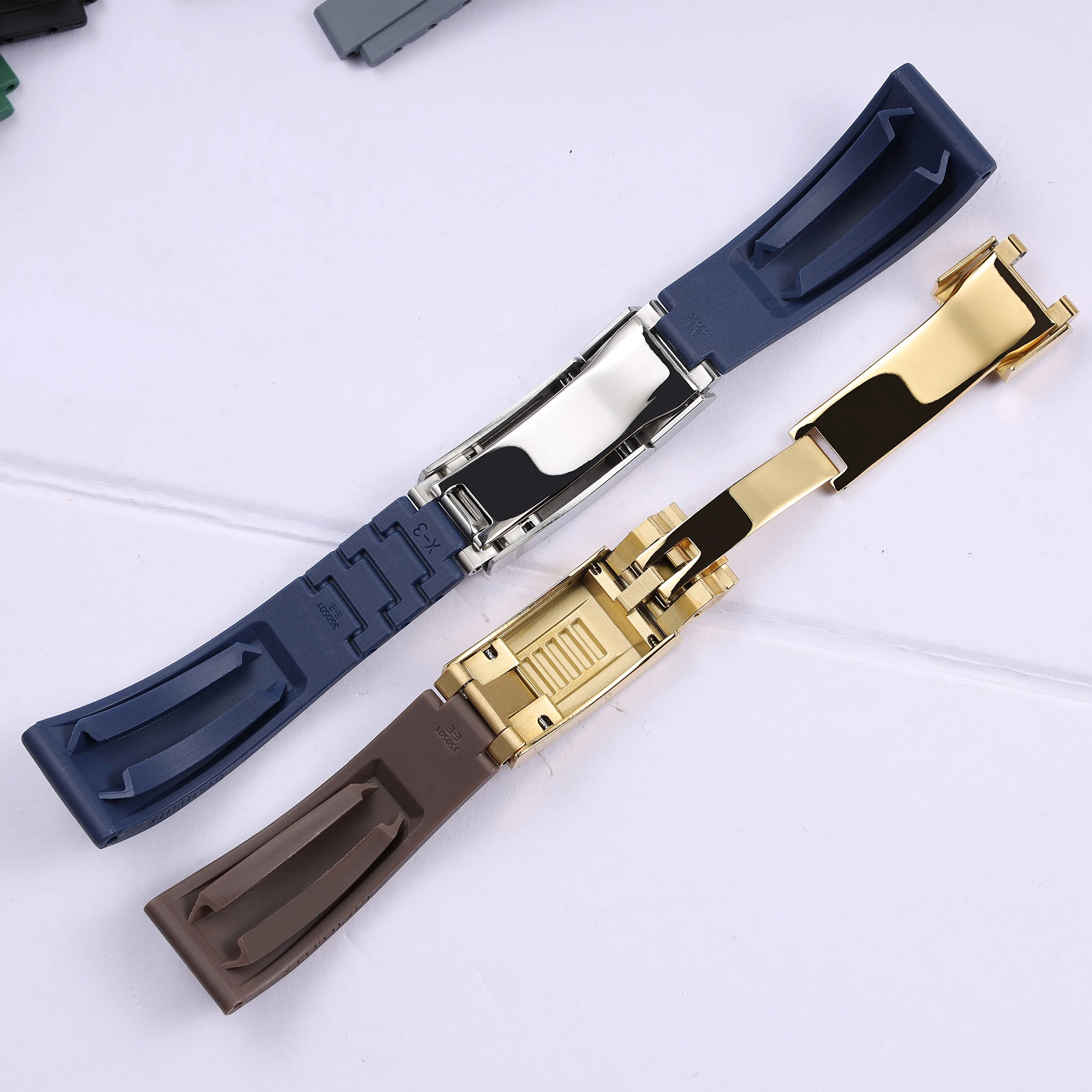 20mm 21mm black blue green rubber watchband for Rolex Submariner GMT Date Daytona silicone men women watch strap wrist bracelet