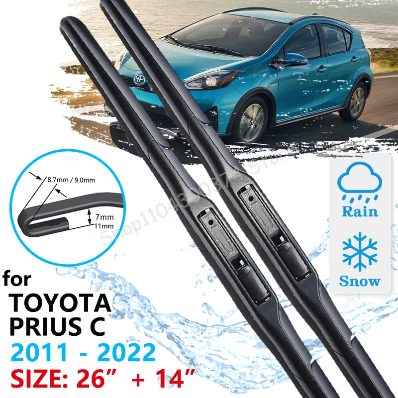 

Car Front Wiper Blade For Toyota Prius C Aqua NHP10 2011~2021 Windscreen Windshield Windows Wipers Accessories 2020 2019 2018