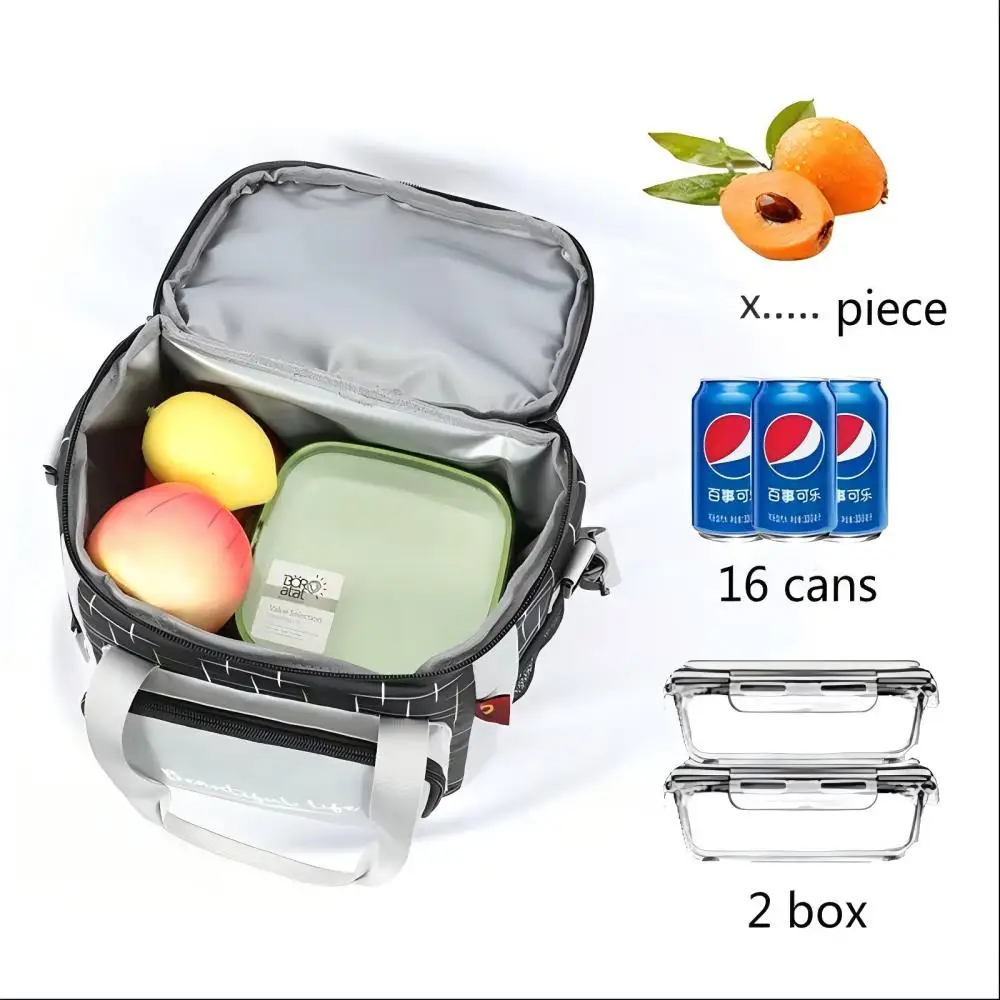 DENUONISS-bolsa enfriadora de leche para hombres y mujeres adultos, bolsa aislante de 16 latas, impermeable, portátil, para comida, Picnic, cerveza,