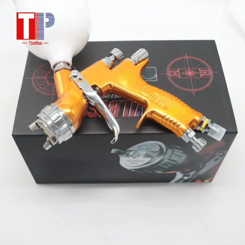Imagem -05 - Tpaitls-pistola Automóvel Pistola Pintura Preta com Bico 13 mm Aerógrafo de ar