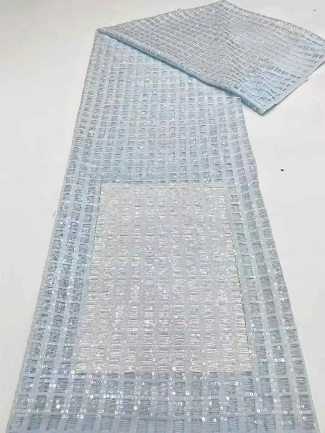 Лидер продаж 2025, африканская кружевная ткань, уникальный дизайн, ручная вышивка и блестки, сетчатое кружево в вечернем свадебном платье,