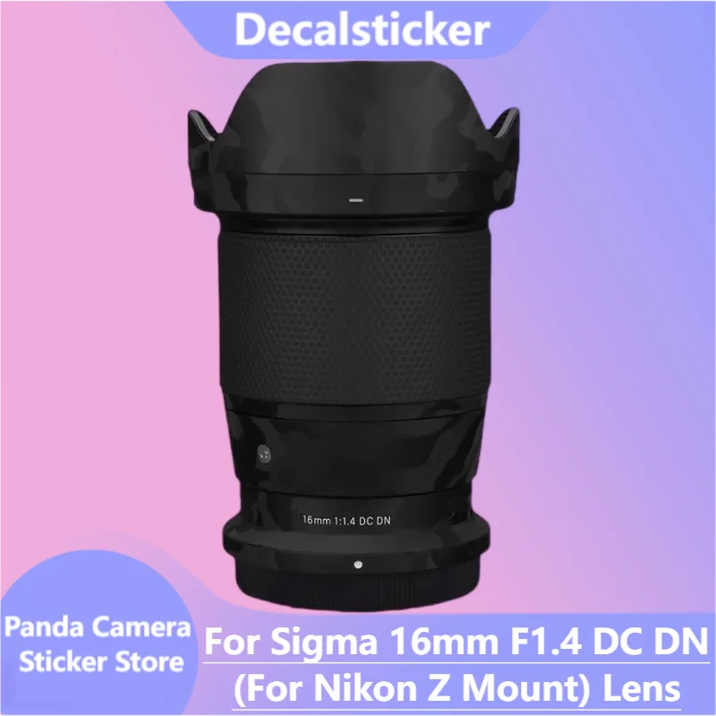 

Защитная виниловая пленка-наклейка для объектива Sigma 16mm F1.4 DC DN и корпуса камеры Nikon Z Mount 16 1.4 F1.4