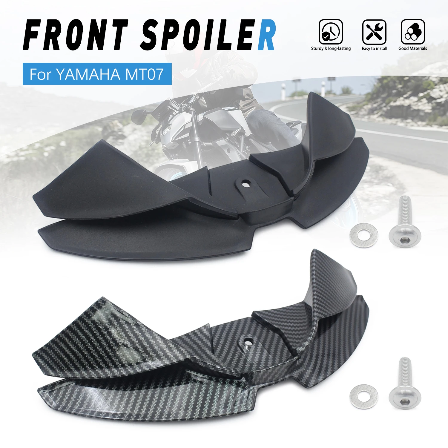 

For Yamaha MT07 MT-07 2025 2026 Motorcycle New Accessories Downforce Winglet Aerodynamic Wing Lower Lip Fairing Kit Cover