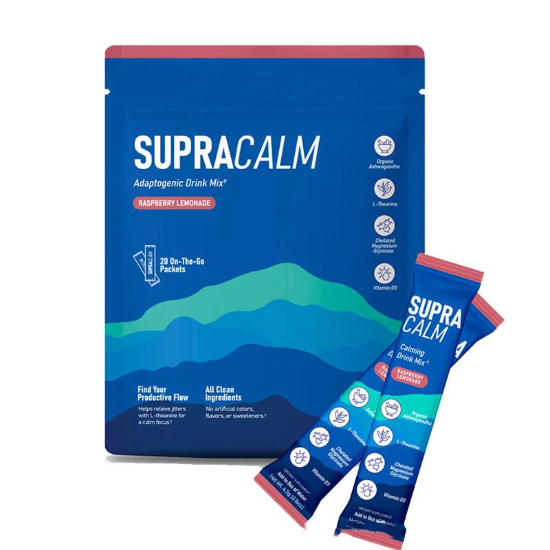 Supercalm Powdered Drink Mix | Stress Relief & Anxiety Support, Natural Mood Booster, Immune Balance & Mental Focus for Adults