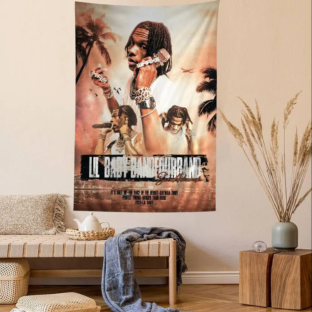 ليل بيبي مغني الراب أنيمي نسيج معلق التارو الهبي جدار السجاد النوم ديكور المنزل