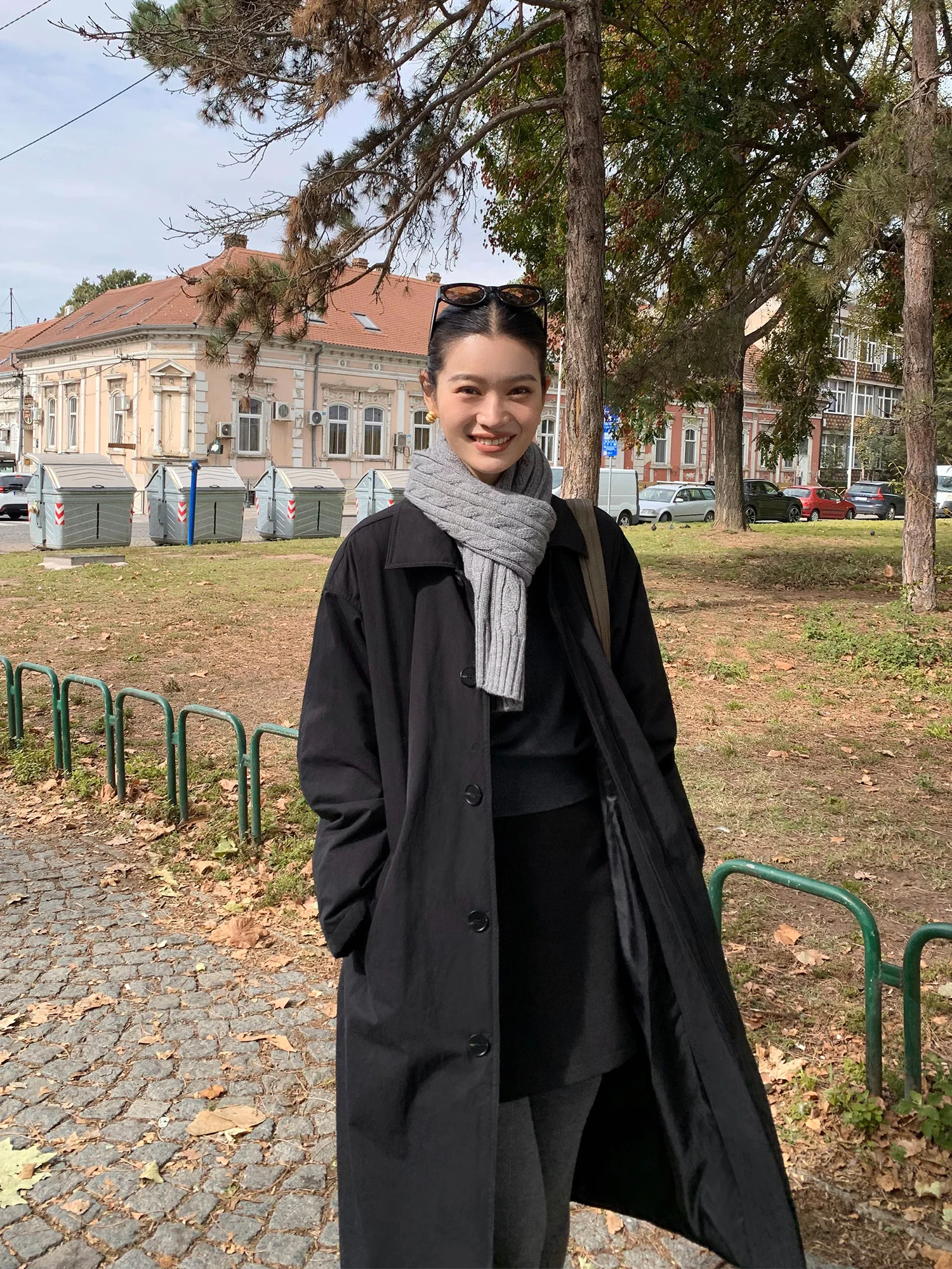 Pusumede Casual Cotton Jacket Women's Long Sleeve Coat Loose Fit Waist-Cinched Autumn Winter New Style Casual Cotton Coat
