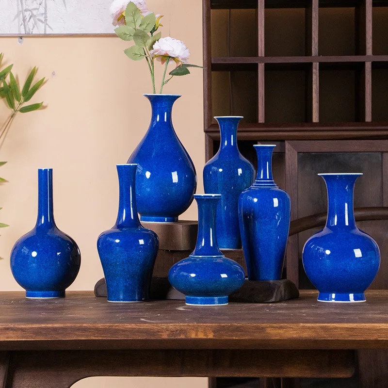 

highgrade red glaze chai kiln flavor bottom ceramics vase decorative ornaments Bogu rack collection