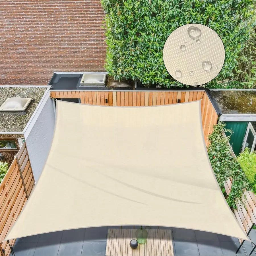 

Солнцезащитный козырек 12 x 16, прямоугольный солнцезащитный козырек с УФ-блоком, прочный козырек 185GSM для заднего двора, террасы, патио, патио, гардероба