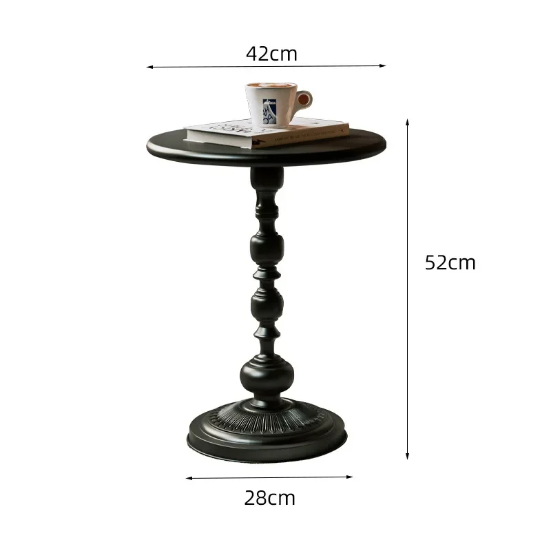 Nordic Iron Small Round Table Retro Living Room Coffee Table Creative Mobile Sofa Bedside Mini Table Bedrrom Household Furniture