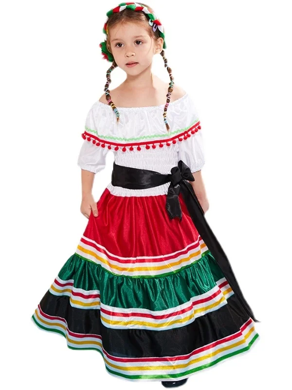 Novo Traje Étnico para Cosplay, Fsia de Performance Pais-Filho, Roupa Tradicional Chinesa para Mulheres em Festa de lo...