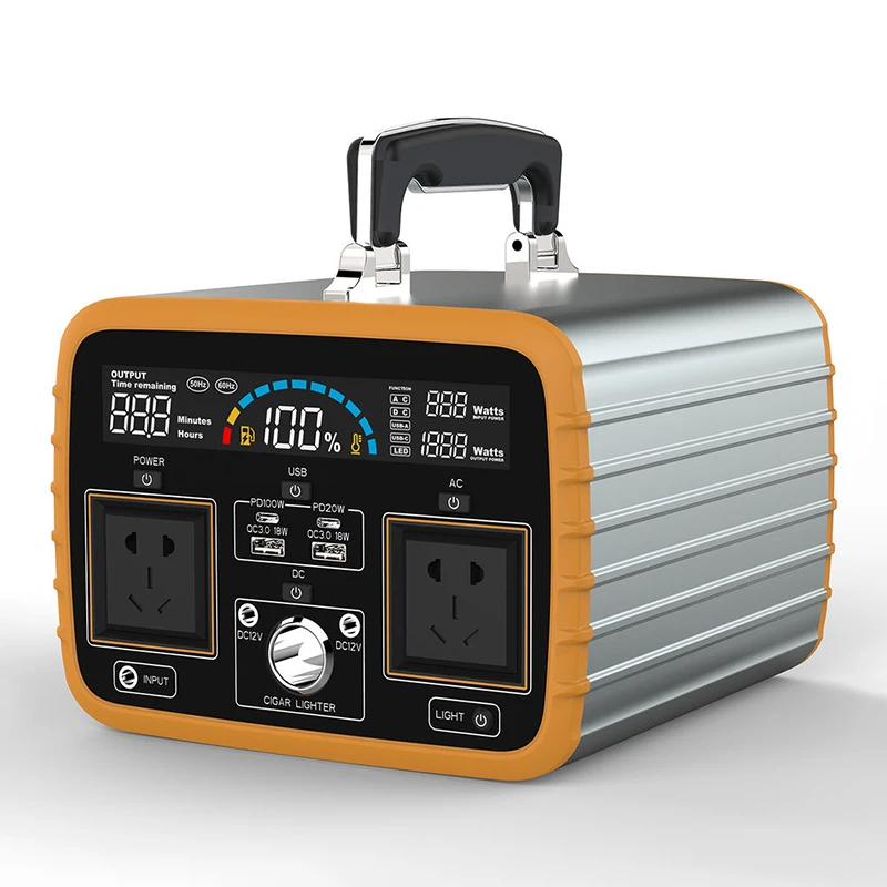 Portable 300W LiFePO4 Rechargeable Solar Power Station Emergency Solar Charger MPPT Controller Features Flashlight Cigar Lighter