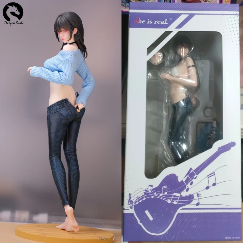 

Brand New In Stock 27cm Genuine Hitomio She Is Real Guitar Sister Jeans Series Sexy Anime Figure Model Toys Fans Gifts