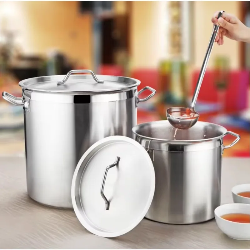 

Наборы металлической посуды из нержавеющей стали 201 для коммерческих и домашних кухонь: большие кастрюли для супов с крышками, на заказ