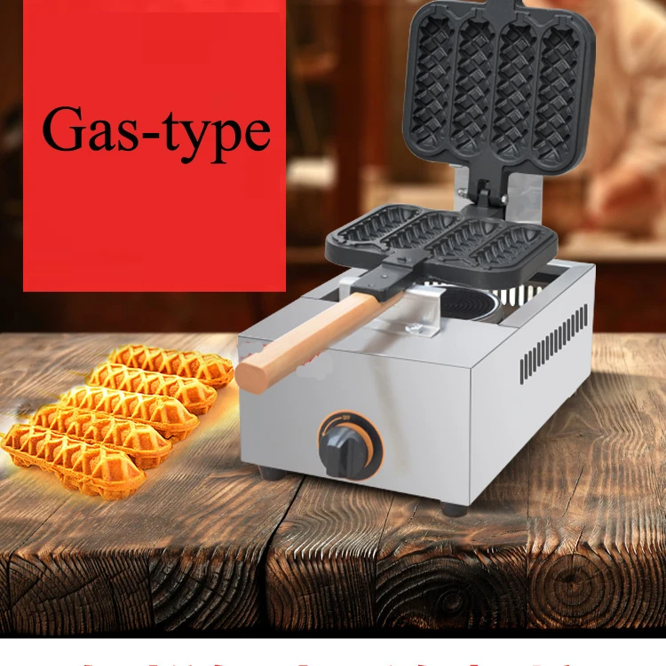 4pcs Gas Crispy Hot Dog Sausage Waffle Maker Machine Lolly Waffle Stick Making Machine