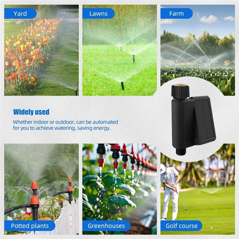 

LBER Solar Powered Water Timer Smart Water Valve Tuya Smart Water Timer Soil Temperature Humidity Sensor Detector