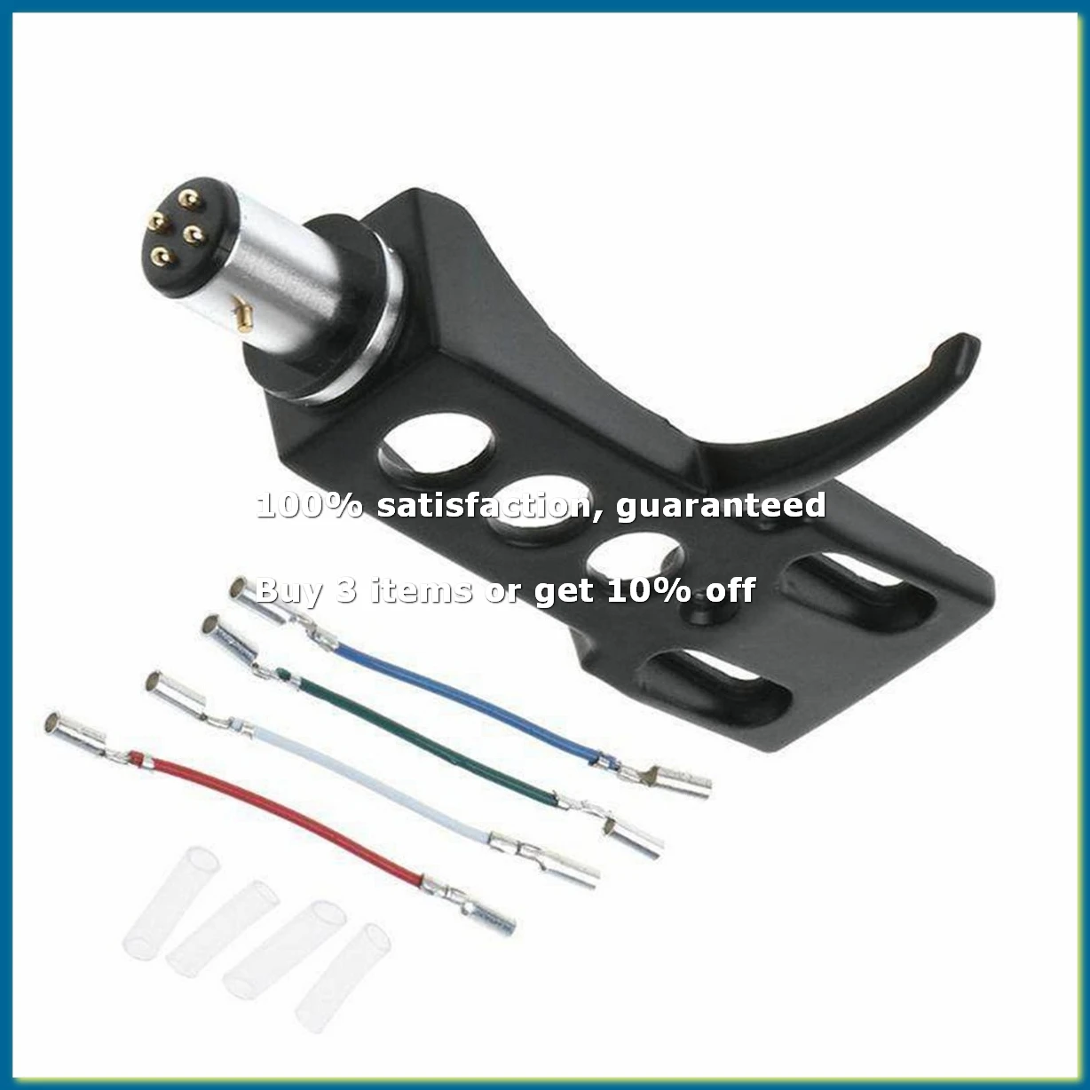 Phono Turntable Headshell Mount Phono Phonograph Head Holder Stylus Lead Wire for LP Disc Record Player-DTD2
