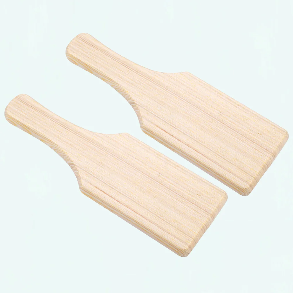 2 PCS Wooden Clapper Clay Sculpture Tools Tower Masonry Pottery Modeling Board for Modelling Seal