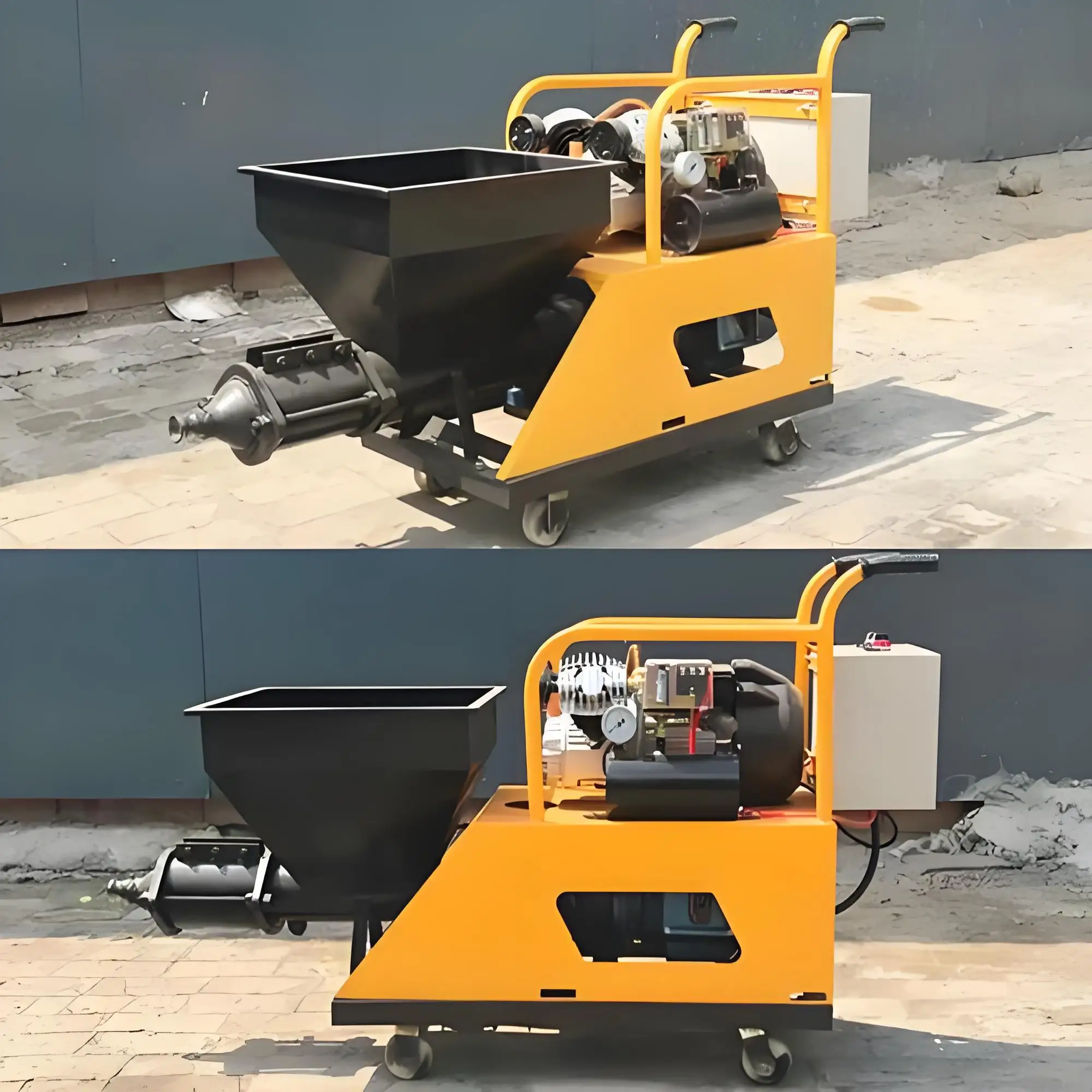 311 Mini Electric Wall Cement Mortar Spraying Plaster Machine with Pump & Motor High Efficiency 20 Meter Hose