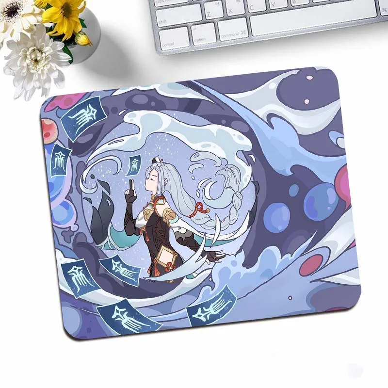 Genshin Impact Small Mausepad Gaming Mouse Pad Gamer Коврик Для Мыши Non-slip Mat Deskmat Pc Accessories Mousepad Keyboard Mause