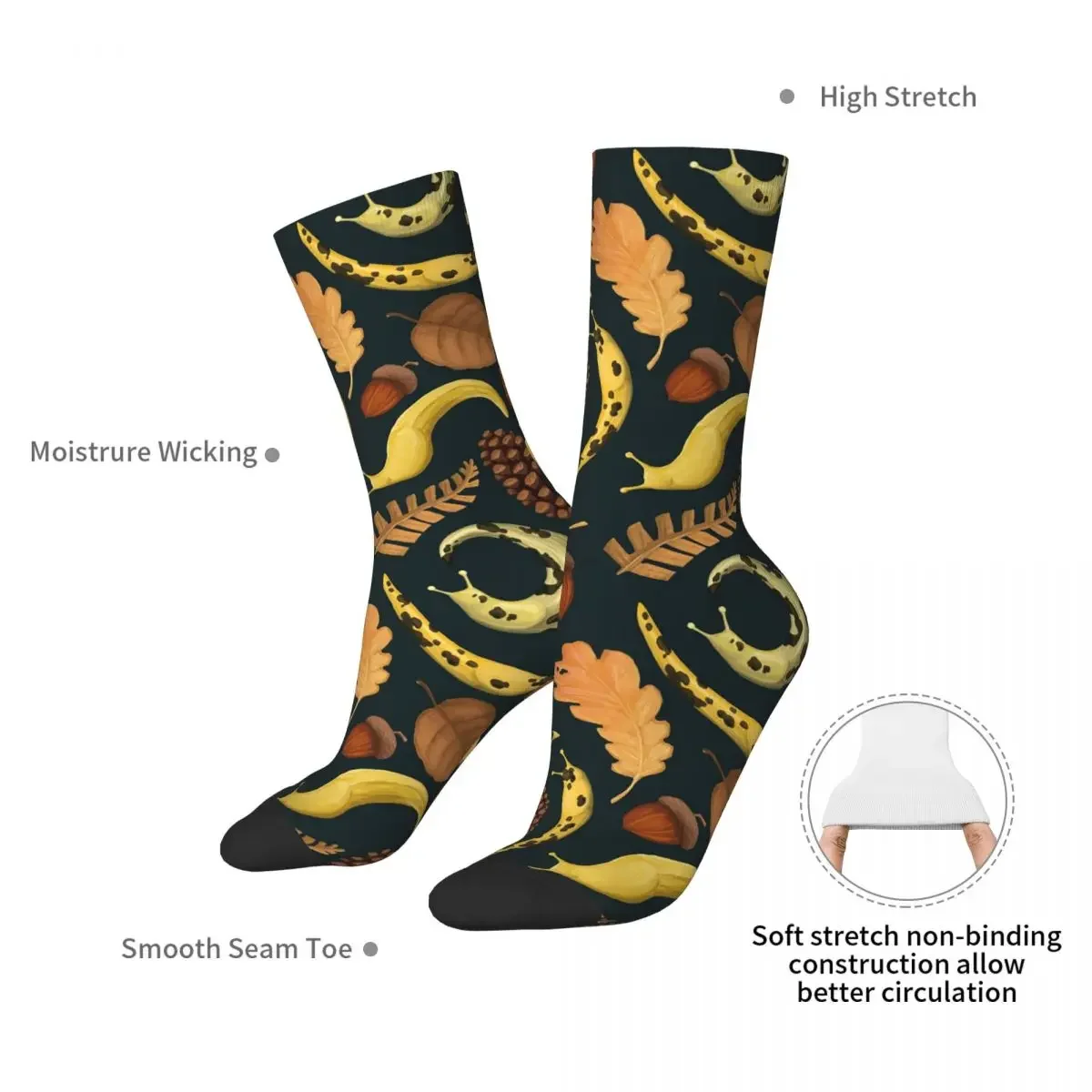 Banana Slugs Socks Harajuku Super Soft Stockings All Season Long Socks Accessories for Unisex Gifts