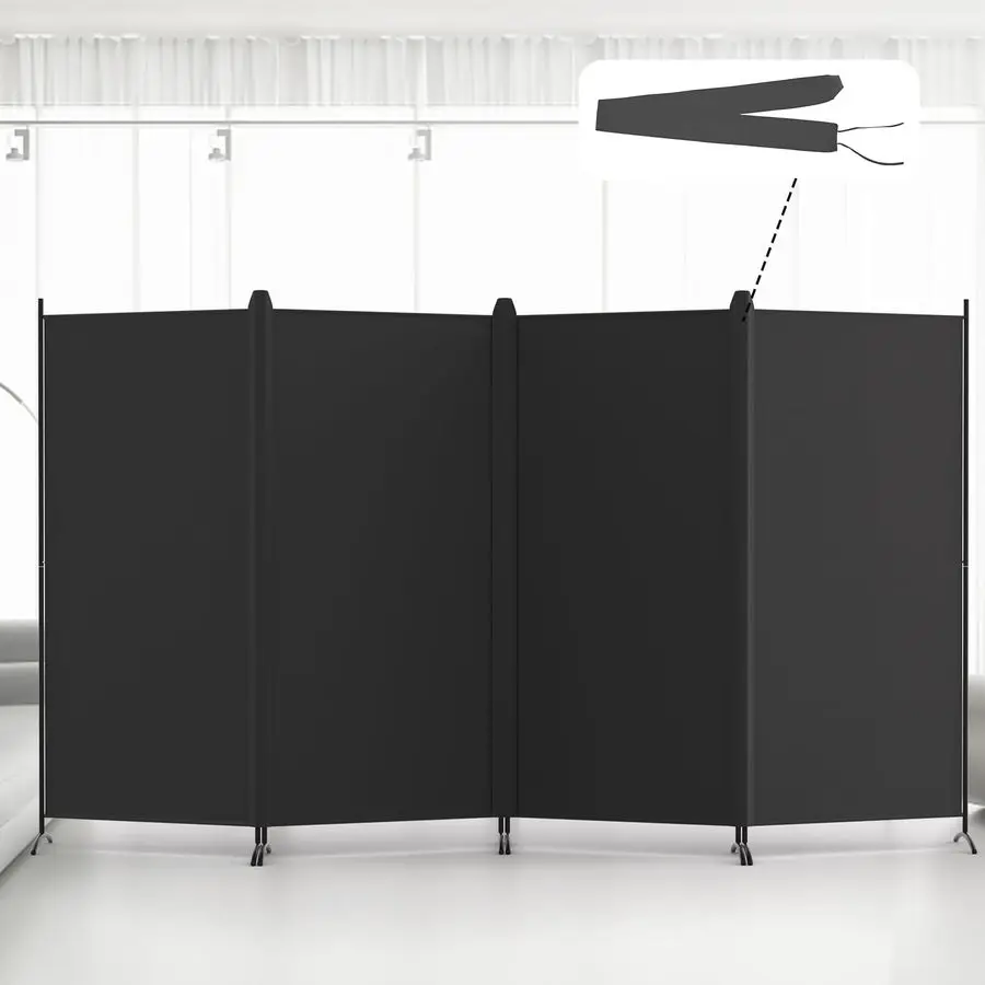 

4 Panel Room Divider, 6FT Tall Folding Privacy Screen Wall Dividers, Portable Privacy Screen Freestanding Room Divider for Room