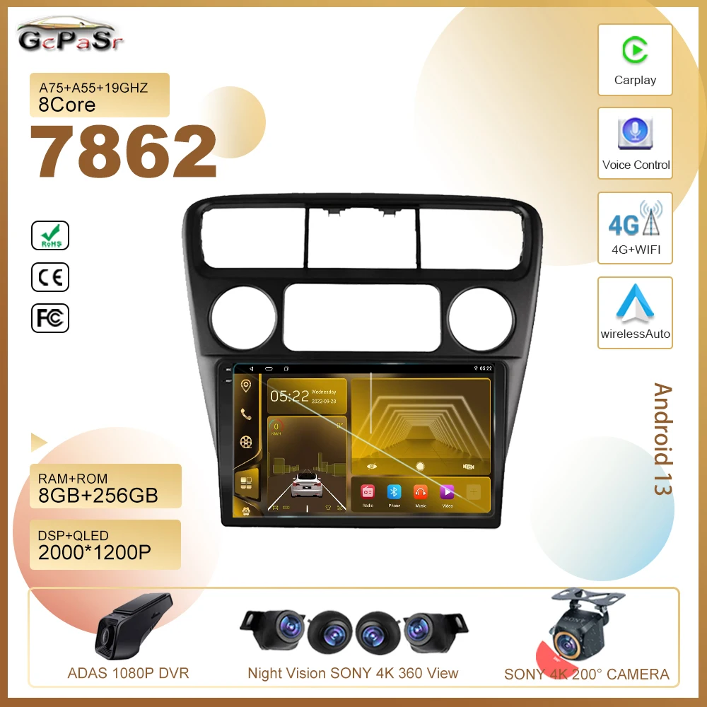 

Car Android13 For Honda Accord 6 1998 - 2003 Auto 5G wifi Radio Stereo Multimedia Player GPS Navigation Wireless Carplay 2din