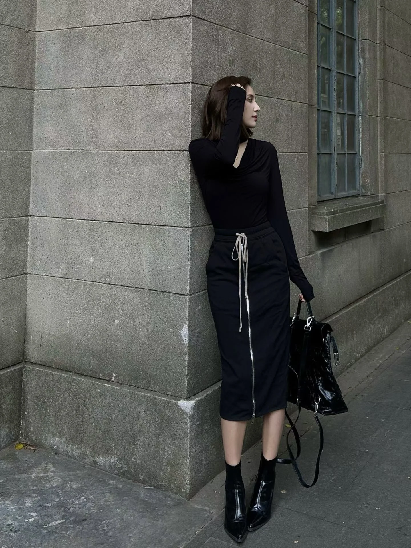 

Юбка женская с высокой талией, облегающая, на молнии, длинная, с асимметричным подолом, больших размеров, для свиданий