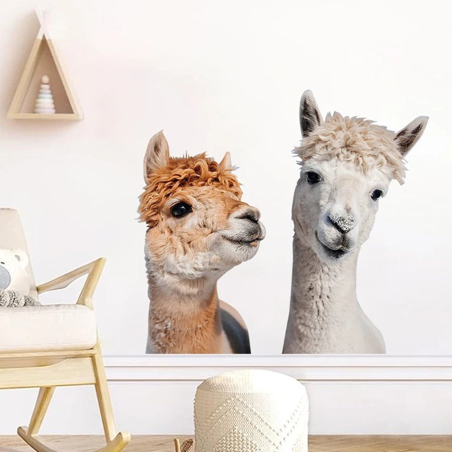 1/3sheets Cute Ostrich Window Clings,Double Sided Visibility Reusable Cartoon Animal Static cling Window Decals for Kids Room