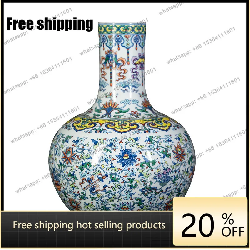 HOT Jingdezhen ceramic vase Chinese style living room entrance antique hand-painted porcelain vase