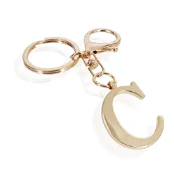 New Stainless Steel 26 Letter Keychain Stainless Steel Keychain First Letter Modern Minimalist Backpack Pendant Wholesale