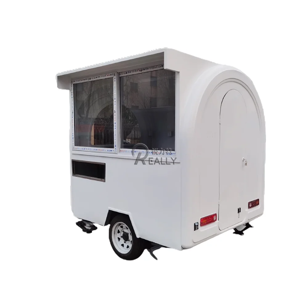 Street Small Food Trailer Mobile Hot Dog Burger Snack Truck Outdoor Fully Equipped Food Trailer