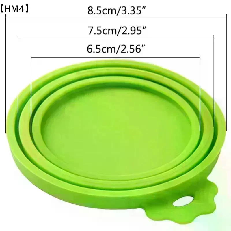 〔HM4〕Silicone Canned Lid Sealed Spoon Feeders Food Can Lid For Puppy Dog Cat Storage Top Cap  Cover Lid Pet Daily Supplies