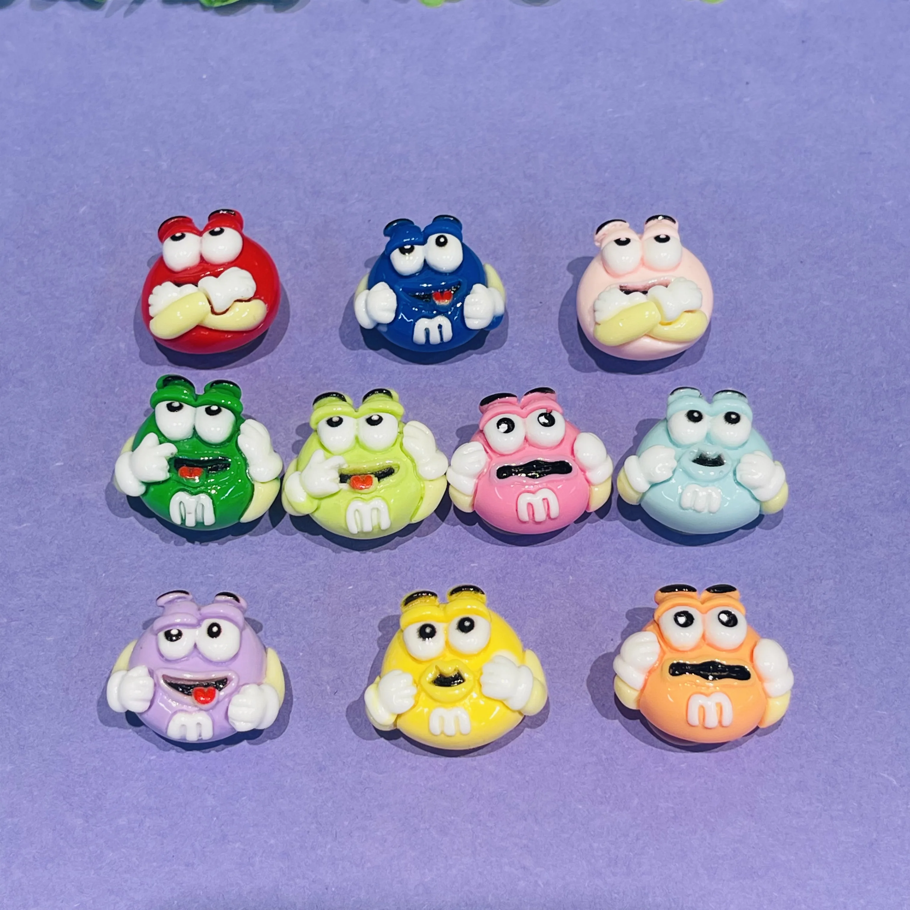 1-10PCS Resin Cartoon Shoe Charms Kawaii Food Sweets Chocolate Expression Children Adorable Decorations Slipper Accessories