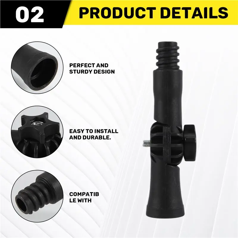 DTA4-2X Universal Joint Angle Adaptor For Telescoping Extension Pole, (Head Only, No Pole) For Window Cleaning