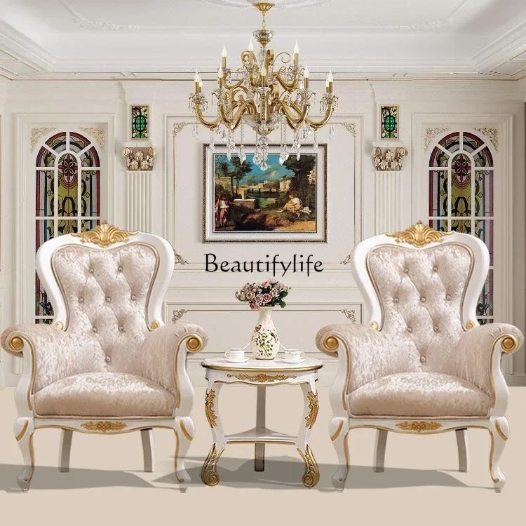 

LXЕвропейское кресло с тигром, неоклассический диван для переговоров из массива дерева, мебель SSS