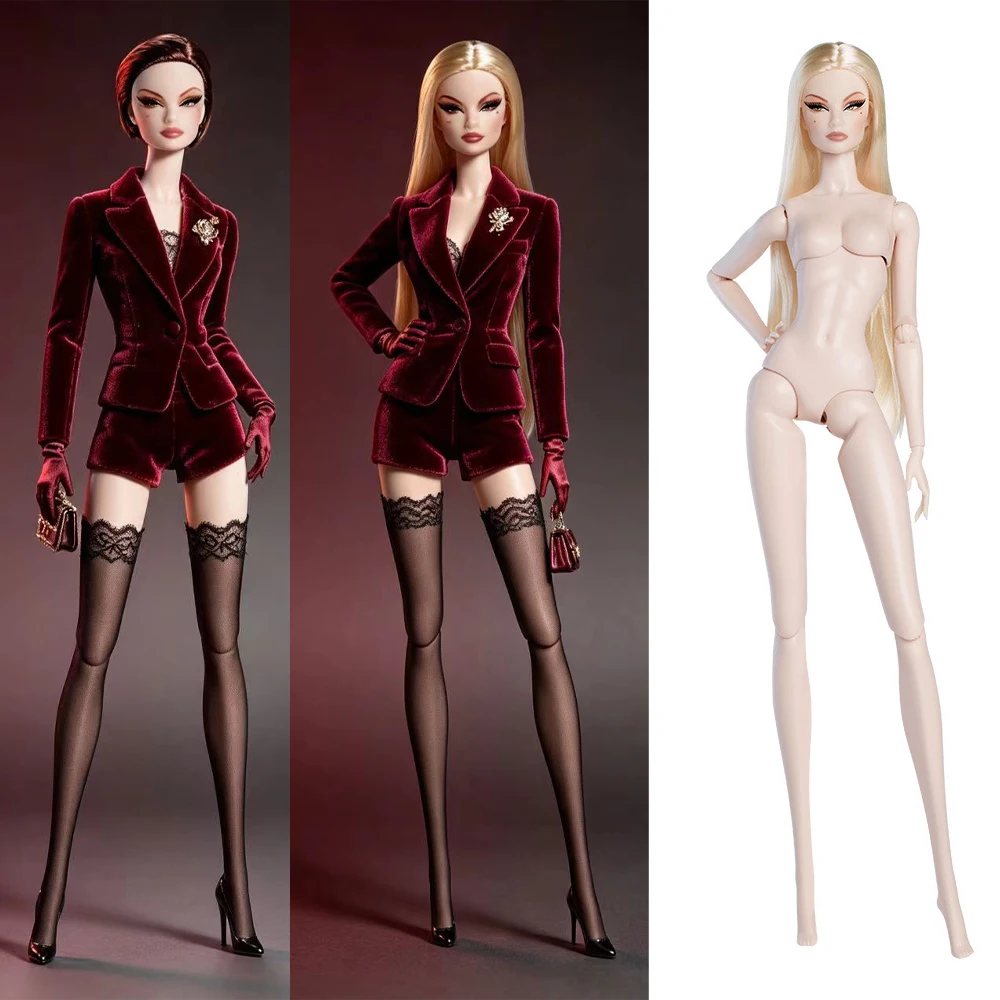 1/6 ELARA Xianxian Supermodel Doll 32cm Make-up Doll Toy White Skin Short /Long Hair 12 Joint Movable Body+Head Collection Gift